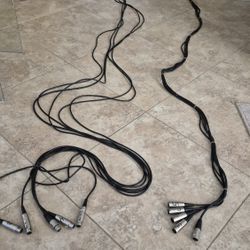 Five XLR cables, 25 foot
