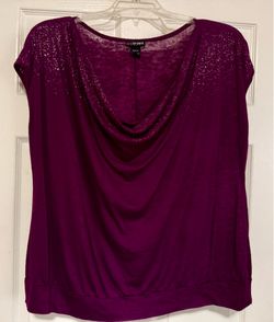 Lane Bryant Purple / Violet Short Sleeve Blouse 2X