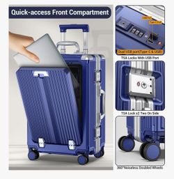 Maleta Azul Carry On 