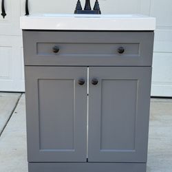 24 Inch Bathroom Vanity With Sink Top And Faucet 