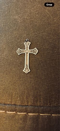 Vintage Princess Pride Creations Sterling Silver Detailed Design Pectoral Cross Pendant  Trinity Ends   Lightweight   $35