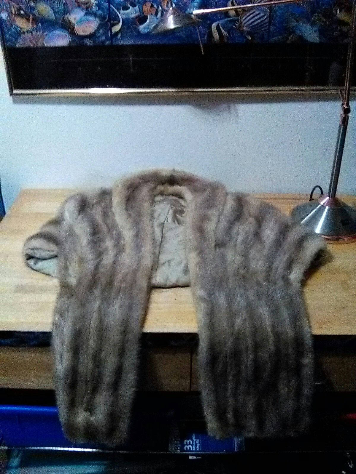 Vintage fur coat and shawl
