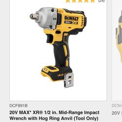 DeWalt 20V MAX* XR® 1/2 in. Mid-Range Impact Wrench