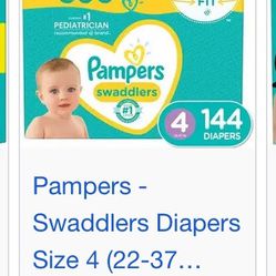Pampers Size 4 Diapers. 3 Packs Total. 