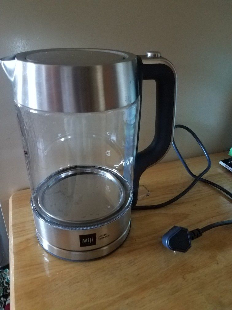 German Miji Stainless Steel & Glass Electric Kettle
