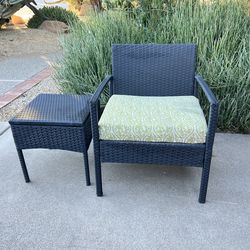 Outdoor Chair And Table Set With Cushion