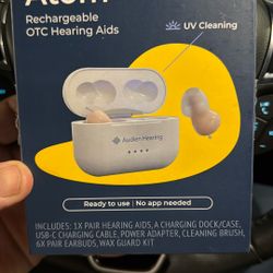 Atom Pro Two Rechargeable Hearing Aids Brand New