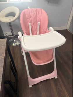 Pink high chair