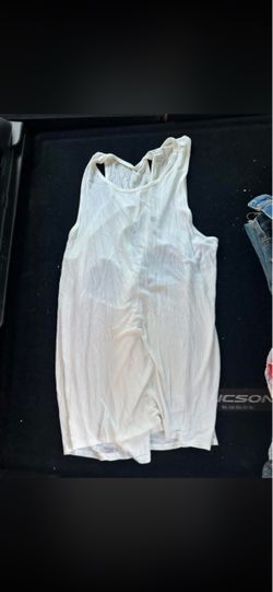 White Ribbed Tank Top