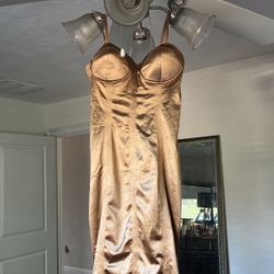 Fashion Nova Gold Dress