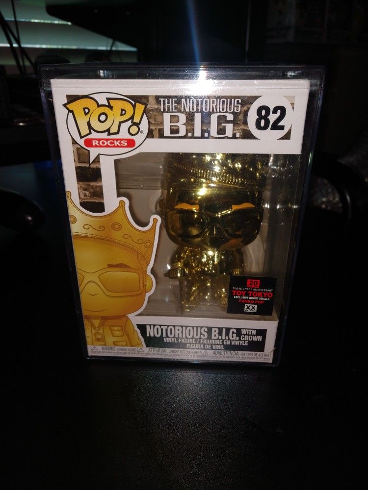 Notorious BIG Pop Funko (Gold Chrome) Toy Tokyo Exclusive