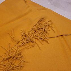 Warm Scarfs/Showls, 78in length x 27in wide, Yellow Cashmere Pashmina Scarf
