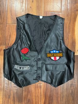 Women’s faux leather vest