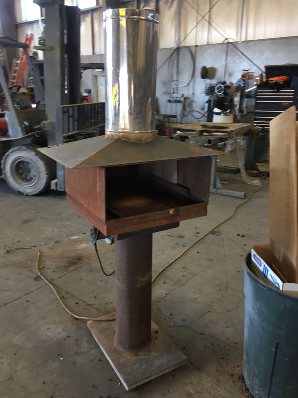 Heavy duty electric fan coke forge with removable chimney ...