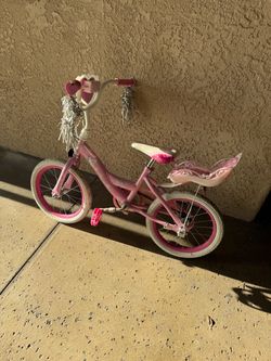 Girls Pink Kids Bicycle with Doll Seat