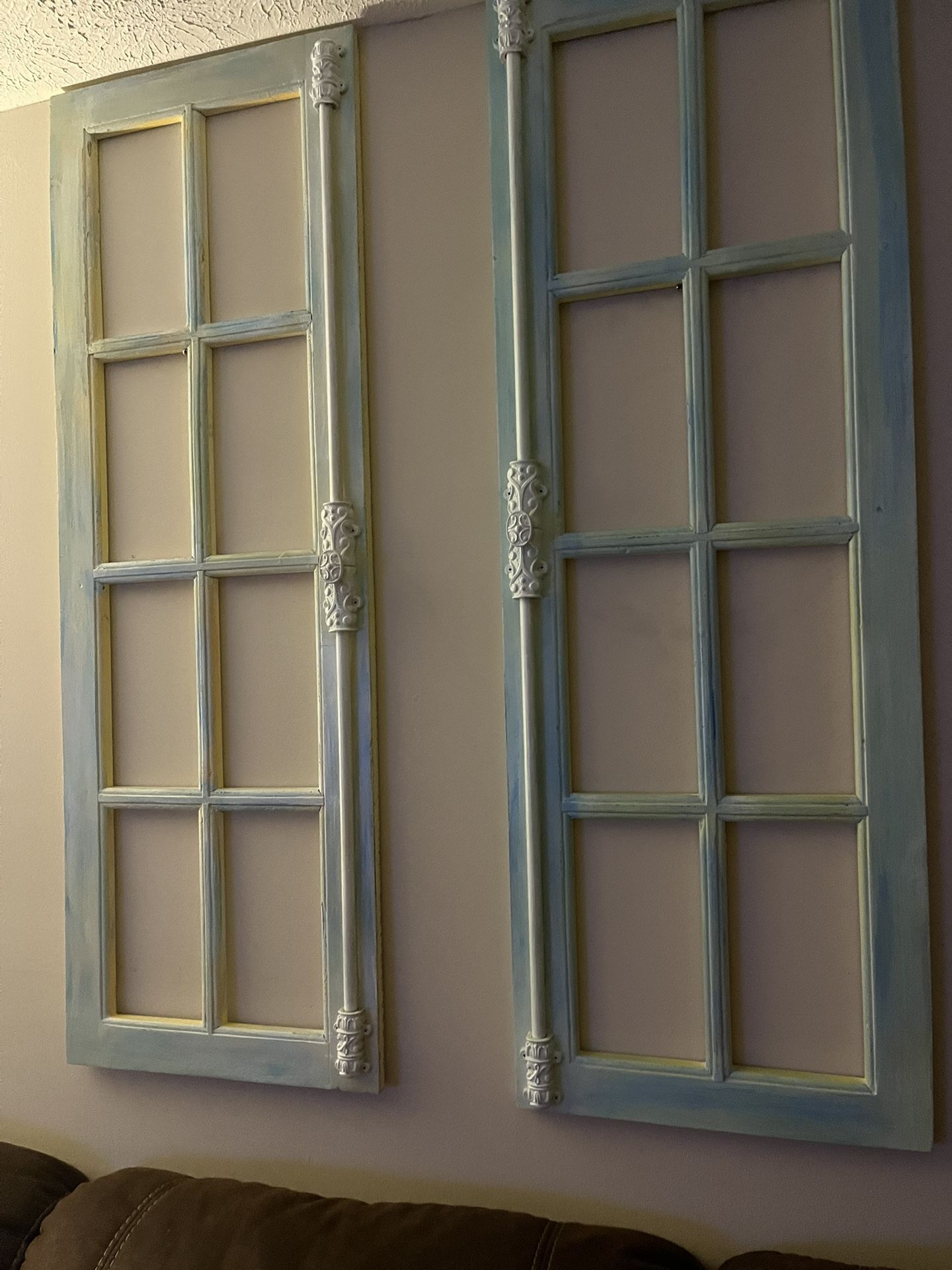 Two Light Weight Decorative Wooden Window Frames