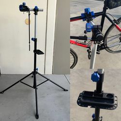 New In Box Bicycle Bike Ship Maintenance Stand Adjustable Retractable Rack For Road Mountain Fixie Bikes With Tool Tray 