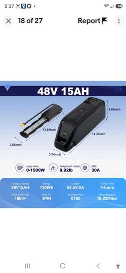48v ebike battery new w/ box