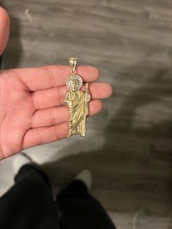 San Judas 10k chunky pendent