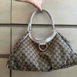 Gucci Canvas Tote/hobo Shoulder Bag