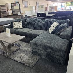 Dark Gray Sectional Sofa with Chaise 🚚WE DELIVER🚚