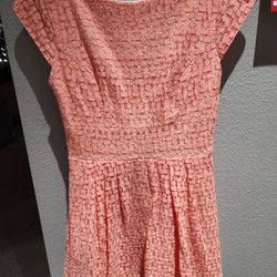 Coral Lace Dress 