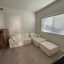 Off-white Boneless Sectional Couch