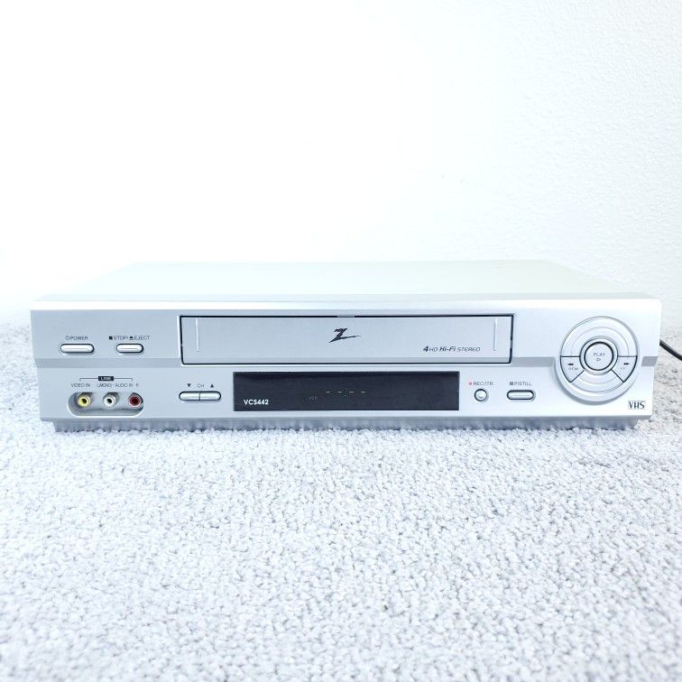 Zenith VCS442 Hi-Fi Stereo 4 Head VCR Recorder VHS Player, No Remote, Tested Works!!