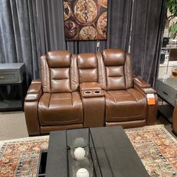 The Man-Den Gray Power Reclining Sofa And Loveseat$10 Down Payment And Financing Available