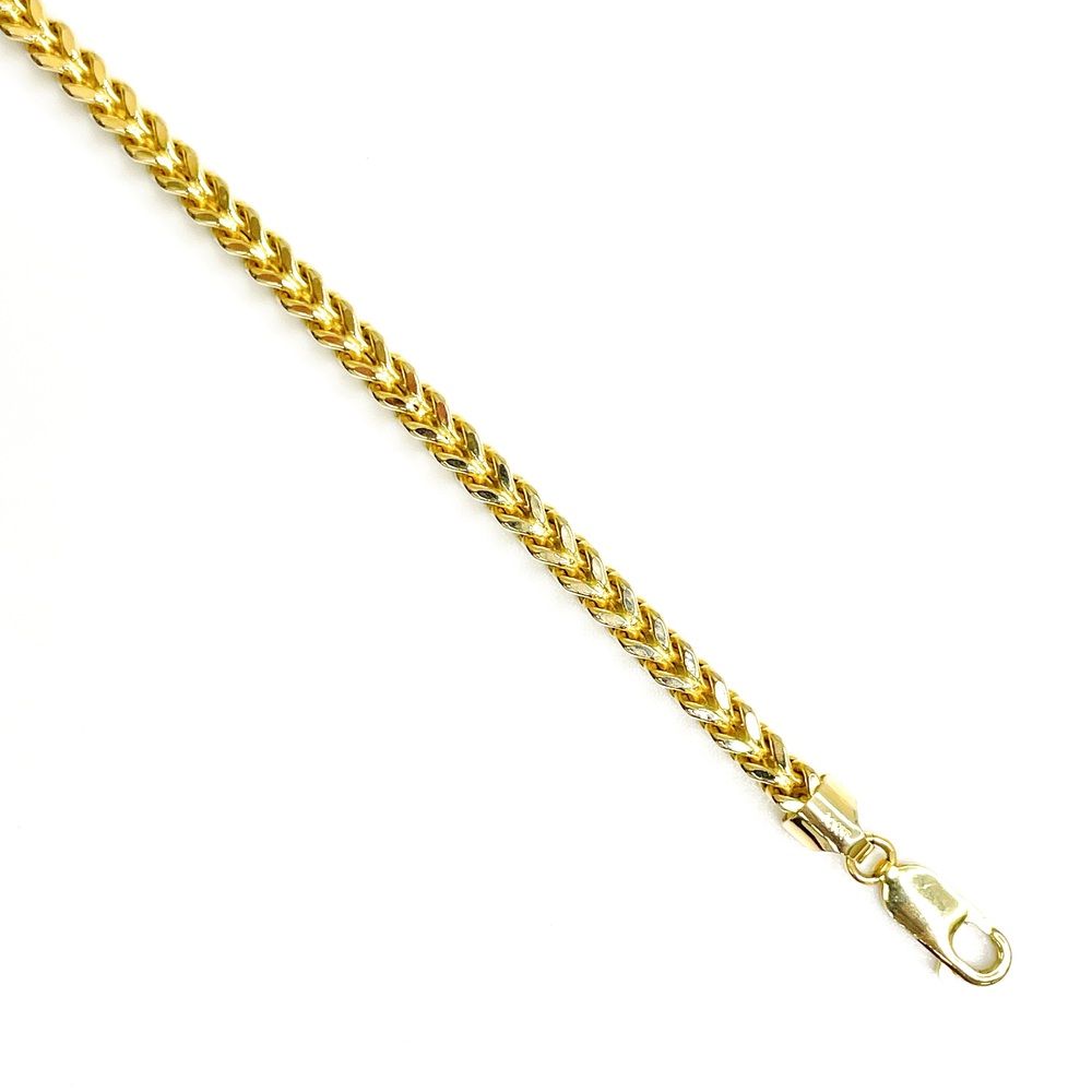 Stunning 14KT Yellow Gold Wheat Chain Necklace