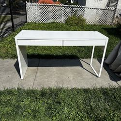 White IKEA Desk 