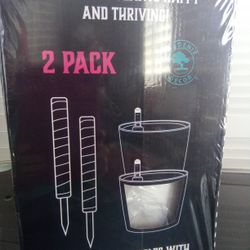  10 inch Self Watering Planters, 2 Pack Large Plastic Plant Pots