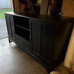TV stand, black dresser 