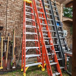 WERNER 10ft Fiberglass Step Ladder $150 ,,,Louisville 24ft Fiberglass Extensión Ladder $250 ,,,WERNER 8ft Aluminum Step Ladder $100 