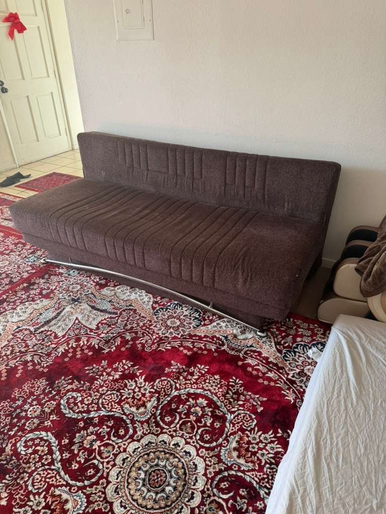 3 Seater Sofa W Storage Opens to Futon/Bed