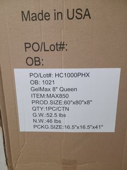 Bedtech GelMax 8" Queen Mattress