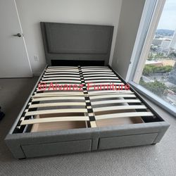 Full Bed Frame With Storage