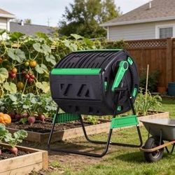 New 53 gallon Dual Chamber Compost Bin