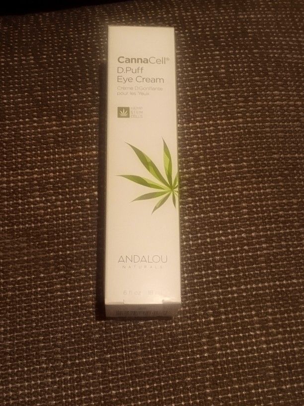 CannaCell D.Puff Eye Cream Andalou Naturals .6 Fl Oz / 18 mL Brand New in Box