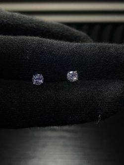 5mm Moissanite Stud Earrings — 925 Silver