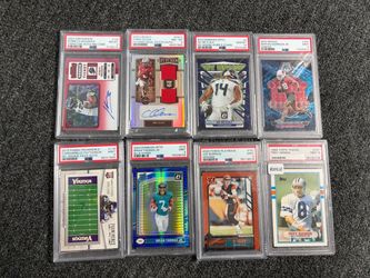 Lot NFL PSA graded football card collection