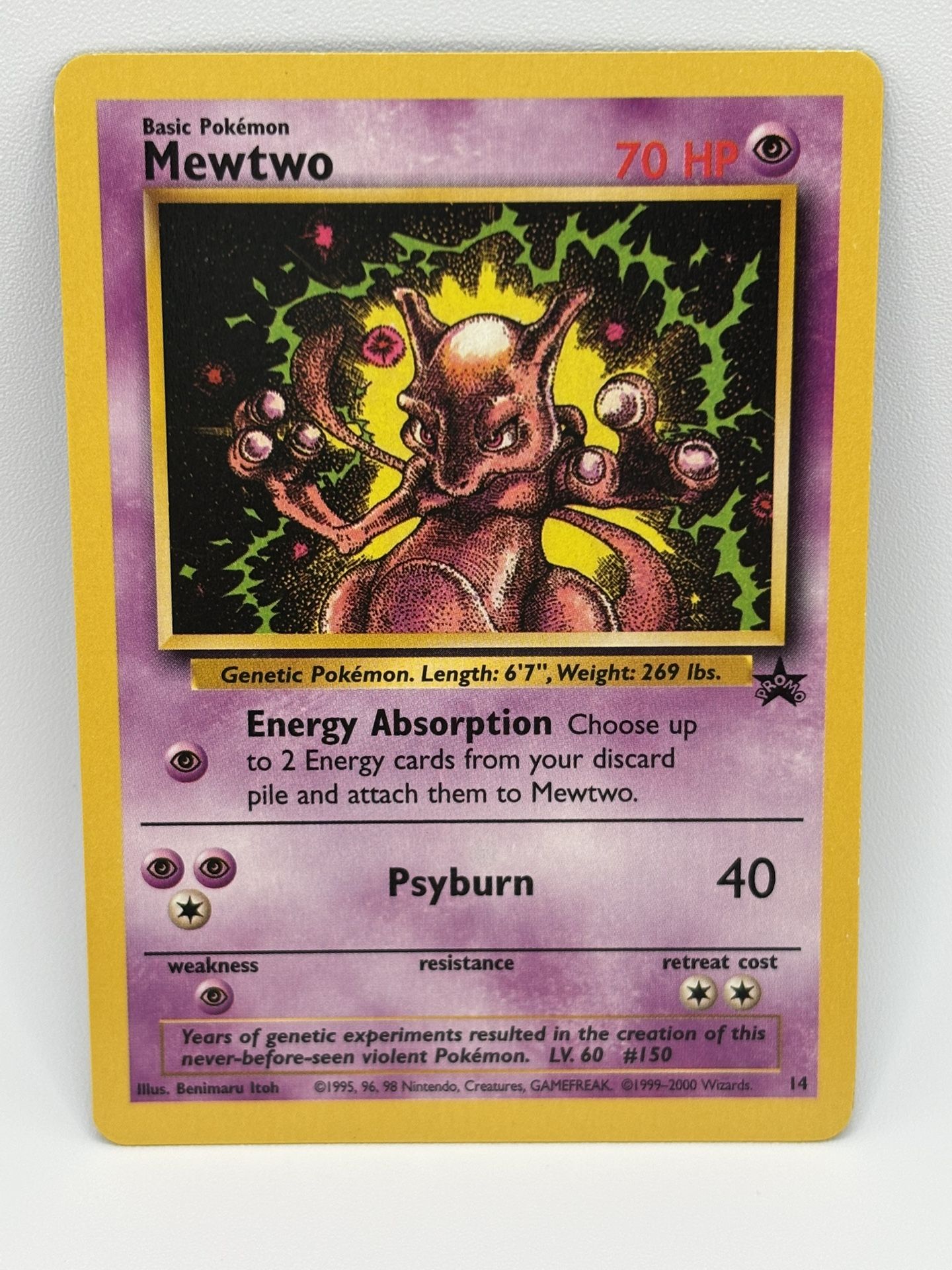 Mewtwo Pokémon Card Black Star Promo WOTC