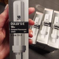 6 Sylvania Dulux D/E 18w Compact Fluorescent 