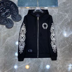 Black’ Chrome Hearts Zip Up Hoodie