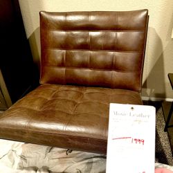 Arhaus Moxie Leather Chair – Mid-Century Style (Like New)