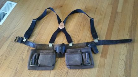 Leather work belt