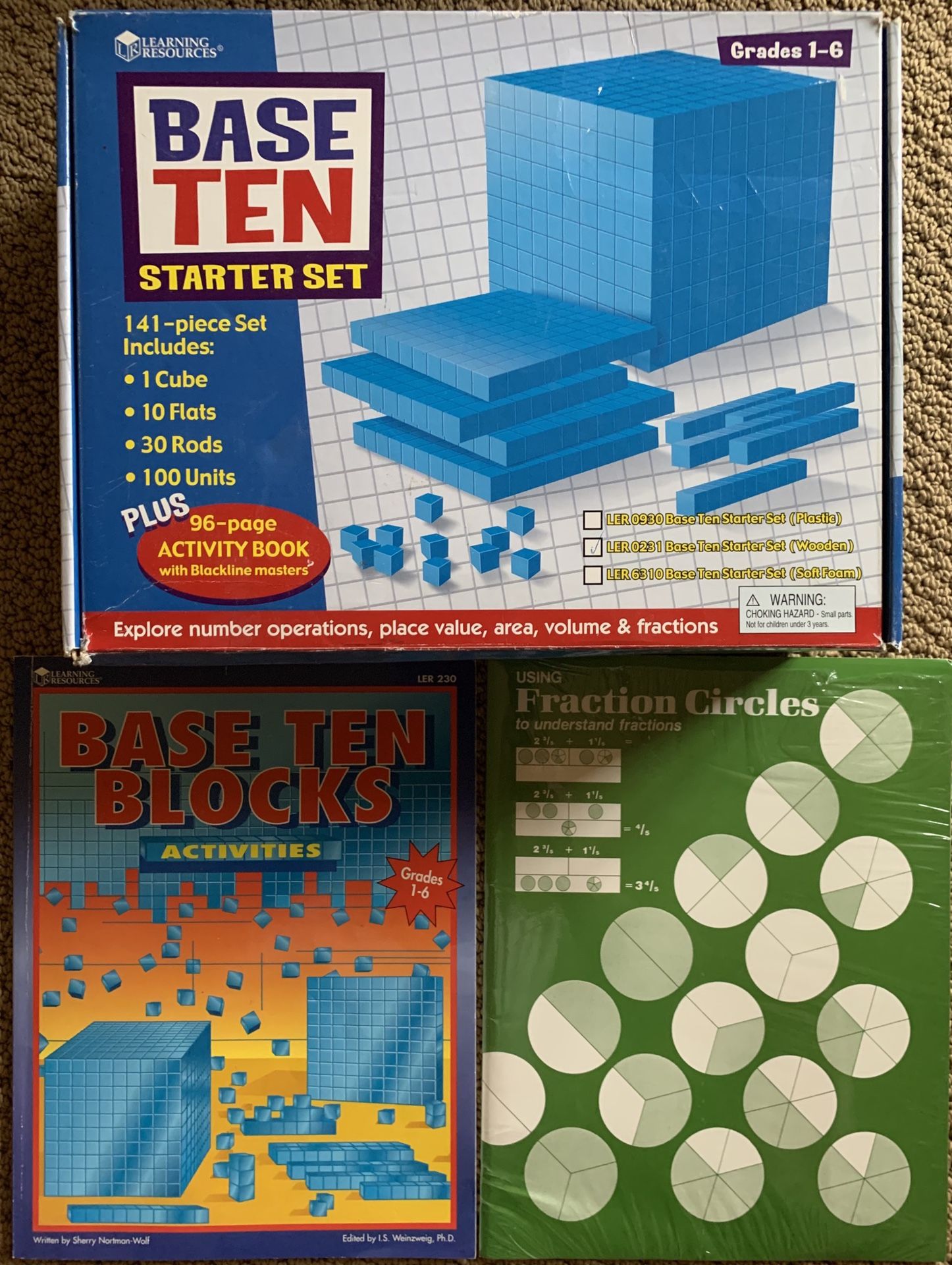 Base Ten Starter Kit and Activities + Understanding Fractions