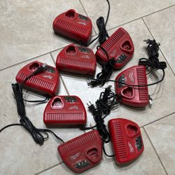 Milwaukee M12 Battery Chargers X 8