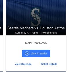 Mariners VS Astros Sunday Game