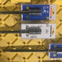 Hole Saw Extension Bits 2-5 1/2" + 1- 10" With 7/16 " Hex Shank Lennox